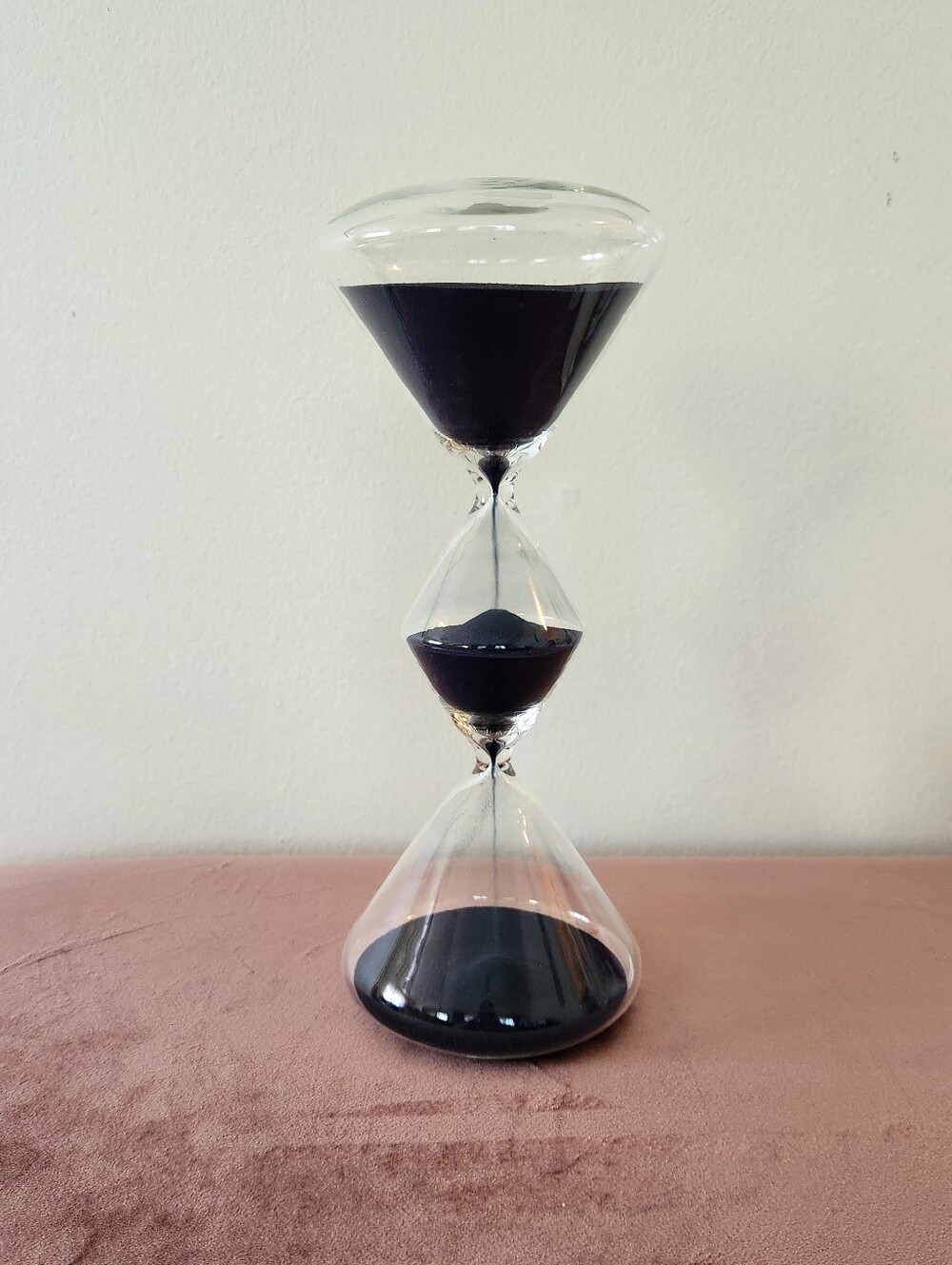 Hobby Lobby 45 Minute Triple Hourglass Navy Blue Sand Glass Timer 11.8"